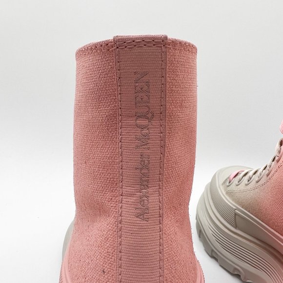 New Alexander McQueen Ombré Treadslick High-Top Sneakers, Size 37 / US 7, Displa - Picture 6 of 11